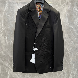 BLVIMAN 블랙 스팽글 정장 자켓