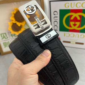 GUCCI 오토매틱 버클 가죽 벨트