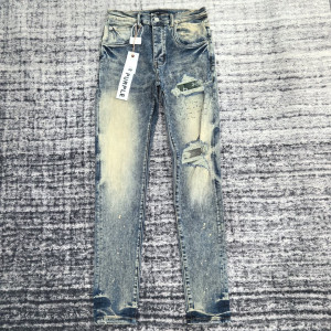 PURPLE-BRAN 남성 슬림핏 캐주얼 청바지