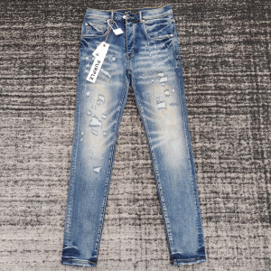 PURPLE 워싱 데미지 청바지